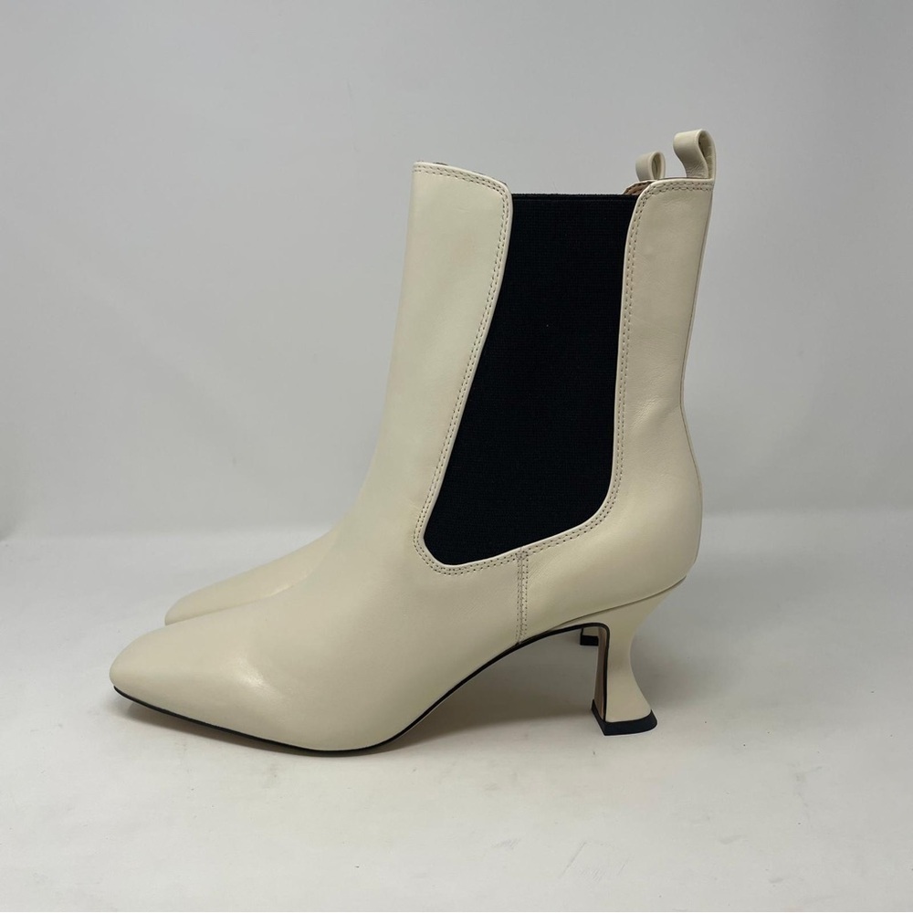 Sam Edelman Lani Kitten Heel Leather Ankle Boots in Ivory - NWT - Picture 6 of 12